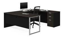 U Shaped Single Pedestal Desks Bestar U-Shaped Desk