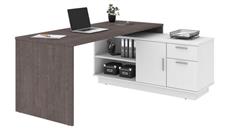 L Shaped Single Pedestal Desks Bestar 72in W L-Shaped Desk