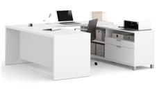 U Shaped Single Pedestal Desks Bestar U Shaped Desk