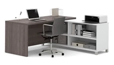 L Shaped Single Pedestal Desks Bestar L Shaped Desk