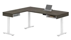 Standing Desks - Electronically Adjustable Bestar Height Adjustable L-Desk