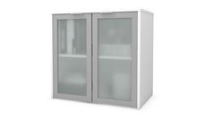 Desk Hutches Bestar 30in W Hutch with Frosted Glass Doors