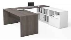 U Shaped Single Pedestal Desks Bestar 72in W U-Shaped Executive Desk with 2 Drawers