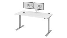 Standing Desks - Electronically Adjustable Bestar 60in W 30in D Standing Desk with Dual Monitor Arm