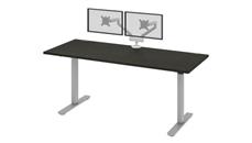 Standing Desks - Electronically Adjustable Bestar 6ft W x 30” D  Standing Desk with Dual Monitor Arm
