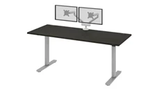 Standing Desks - Electronically Adjustable Bestar 6ft W x 30” D  Standing Desk with Dual Monitor Arm