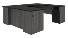 U Shaped Single Pedestal Desks Bestar 72in W U-Shaped Desk