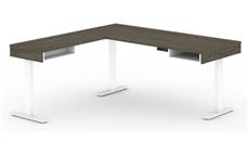 Standing Desks - Electronically Adjustable Bestar 72in W L-Shaped Standing Desk