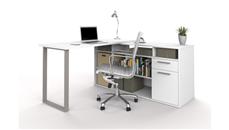L Shaped Single Pedestal Desks Bestar 59in W L-Shaped Desk