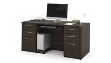 Stand-Alone Double Pedestal Desks Bestar 66in Executive Desk Kit