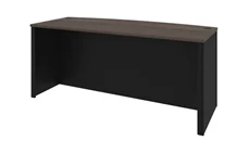 Stand-Alone Desk Shells Bestar 72in W Bowfront Desk Shell