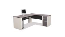 L Shaped Single Pedestal Desks Bestar L Shaped Desk