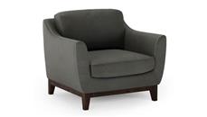 Club & Lounge Chairs Office Source Furniture Club Chair with Wood Legs