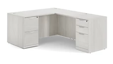 L Shaped Double Pedestal Desks Office Source Furniture 66in x 77in Double Pedestal L-Desk