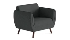 Club & Lounge Chairs Office Source Furniture Club Chair with Wood Legs