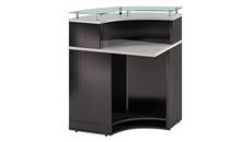 Reception Stand-Alone Desk Office Source Furniture Curved Corner Reception Desk with Glass Counter