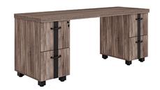 Stand-Alone Double Pedestal Desks Office Source Furniture Double Pedestal Credenza