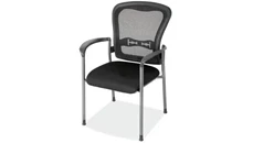 Lobby & Guest Chairs - Metal Office Source Furniture Mesh Back Guest Chair with Arms