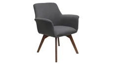 Lobby & Guest Chairs - Wood Office Source Furniture Mid Back Guest Chair with Wood Leg Base