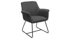 Lobby & Guest Chairs - Metal Office Source Furniture Mid Back Guest Chair with Metal Sled Base