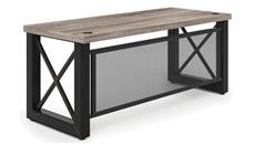 Stand-Alone Desk Shells Office Source Furniture 72in in Dustrial Desk with Metal X Base