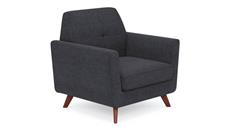 Club & Lounge Chairs Office Source Furniture Club Chair with Wood Legs