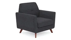 Club & Lounge Chairs Office Source Furniture Club Chair with Wood Legs