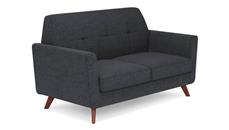 Loveseats Office Source Furniture Loveseat with Wood Legs