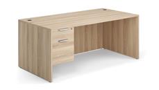 Stand-Alone Single Pedestal Desks Office Source Furniture 71in x 30in Single Hanging Pedestal Desk