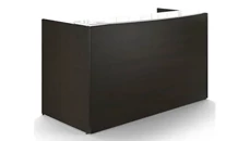 Reception Stand-Alone Desk Corp Design 72in Reception Desk Shell with Floated White Glass Transaction Top