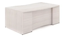 Stand-Alone Single Pedestal Desks Corp Design 72in x 42in Single Pedestal Bow Front Desk