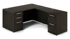 L Shaped Double Pedestal Desks Corp Design 66in x 72in Rectangular L Shaped Desk