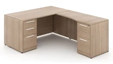 L Shaped Double Pedestal Desks Corp Design 66in x 72in Rectangular L Shaped Desk