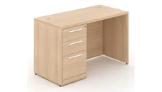 Stand-Alone Single Pedestal Desks Corp Design 48in x 24in Single Pedestal Desk