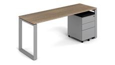 Stand-Alone Single Pedestal Desks Corp Design 60in x 24in Single Desk Station with Mobile Pedestal