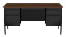 Steel & Metal Desks Hirsh Industries 30" X 60" Double Pedestal Desk