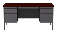 Steel & Metal Desks Hirsh Industries 30" X 60" Double Pedestal Desk