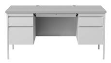 Steel & Metal Desks Hirsh Industries 30" X 60" Double Pedestal Desk