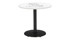 Activity Tables KFI Seating 36in Round Pedestal Table with Whiteboard Top & 29in H Round Base