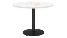Activity Tables KFI Seating 42in Round Pedestal Table with Whiteboard Top & 29in H Round Base