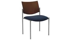 Lobby & Guest Chairs - Metal KFI Seating Side / Guest Chair, Armless with Wood Back