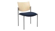 Lobby & Guest Chairs - Metal KFI Seating Side / Guest Chair, Armless with Wood Back
