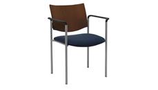 Lobby & Guest Chairs - Metal KFI Seating Side / Guest Chair, with Arms and Wood Back