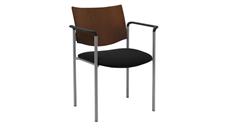 Lobby & Guest Chairs - Metal KFI Seating Side / Guest Chair, with Arms and Wood Back