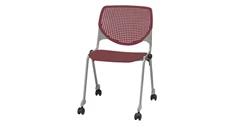 Stackable Meeting Chairs KFI Seating Poly Stack Chair with Perforated Back