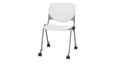 Stackable Meeting Chairs KFI Seating Poly Stack Chair with Perforated Back