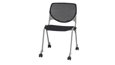 Stackable Meeting Chairs KFI Seating Poly Stack Chair with Perforated Back