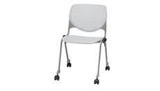 Stackable Meeting Chairs KFI Seating Poly Stack Chair with Perforated Back