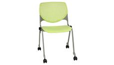 Stackable Meeting Chairs KFI Seating Poly Stack Chair with Perforated Back