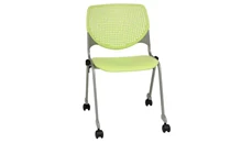 Stackable Meeting Chairs KFI Seating Poly Stack Chair with Perforated Back